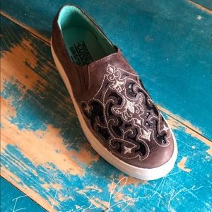 Corral Sneakers - Brown/Black glitter inlay